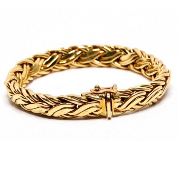 Vintage Tiffany & Co. 18k Yellow Gold Byzantine Bracelet - Picture 6 of 9